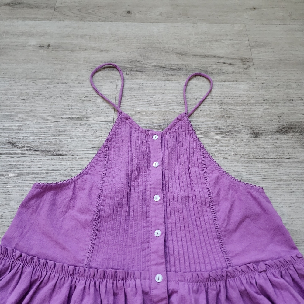 Free People Lavender Purple Button-Front Sundress - Picture 5 of 9